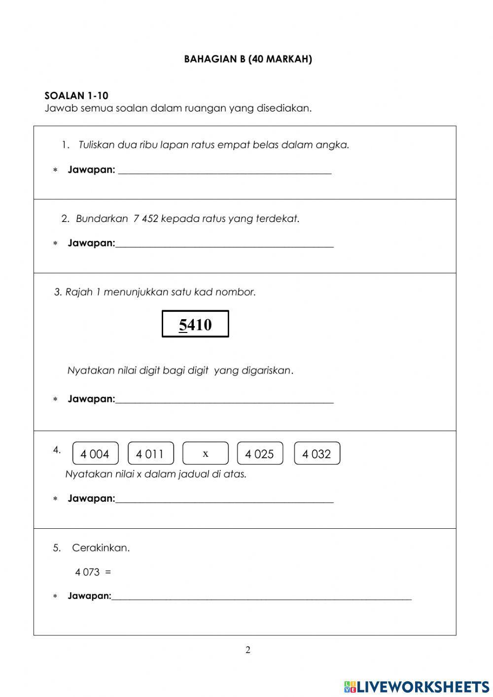 Matematik tahun 3 k2