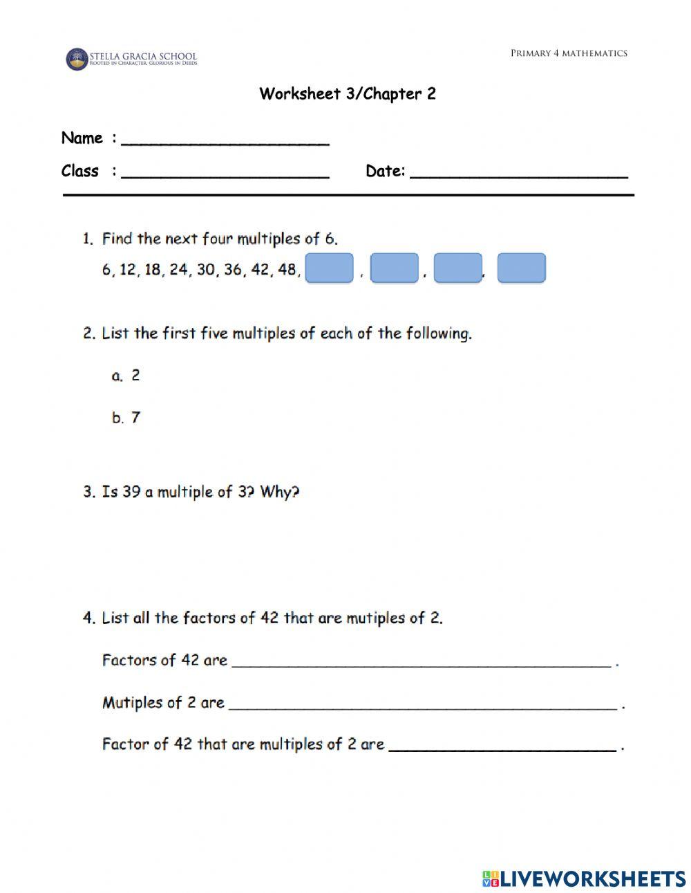 Worksheet 3-Chapter 2