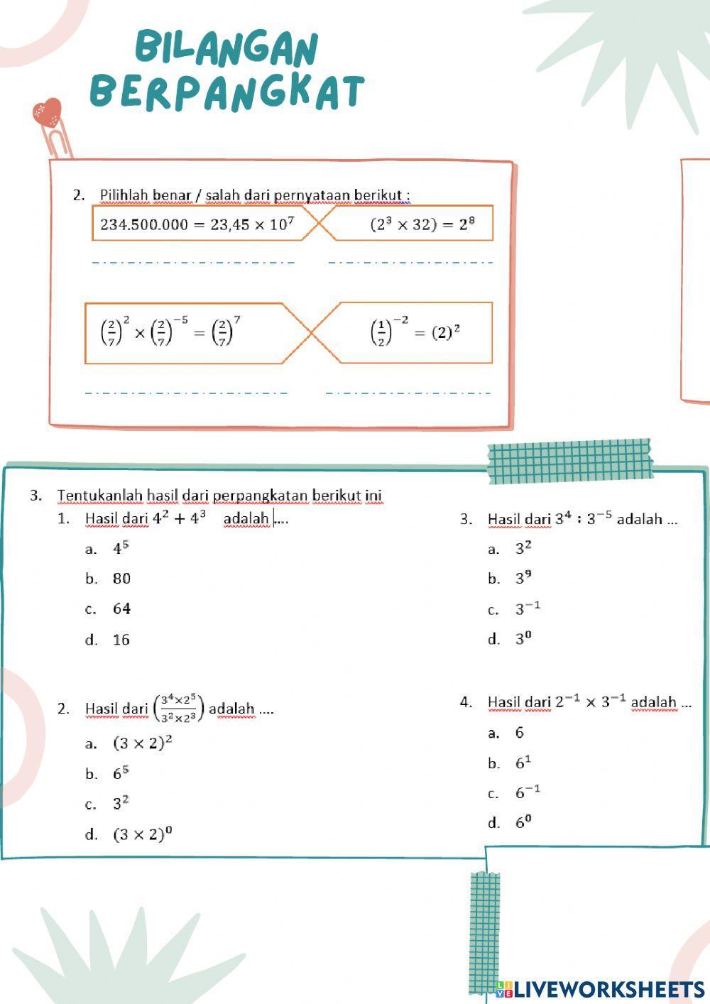 LKPD Bilangan Berpangkat