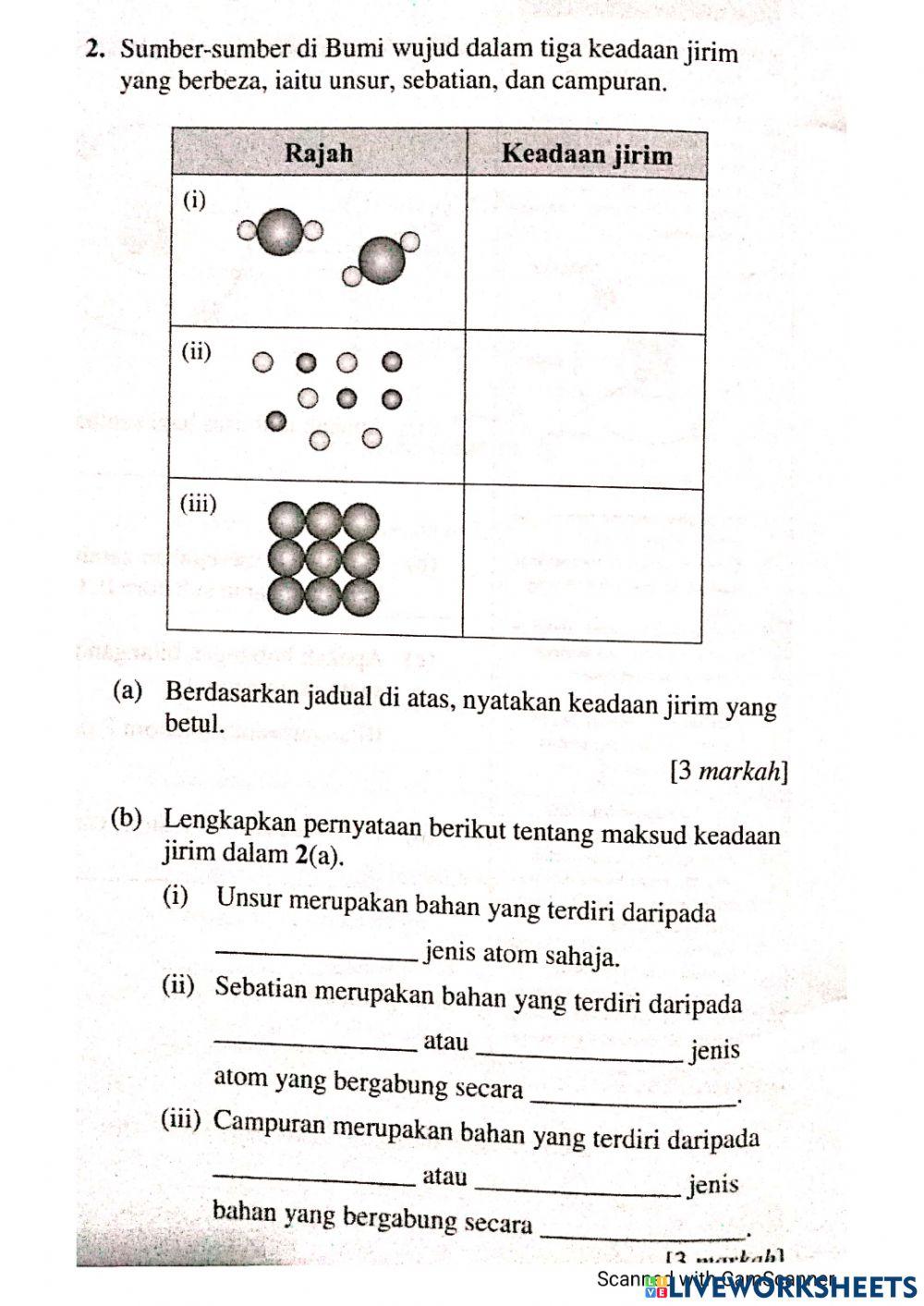 Latihan bab 6.1 jadual berkala sains t1