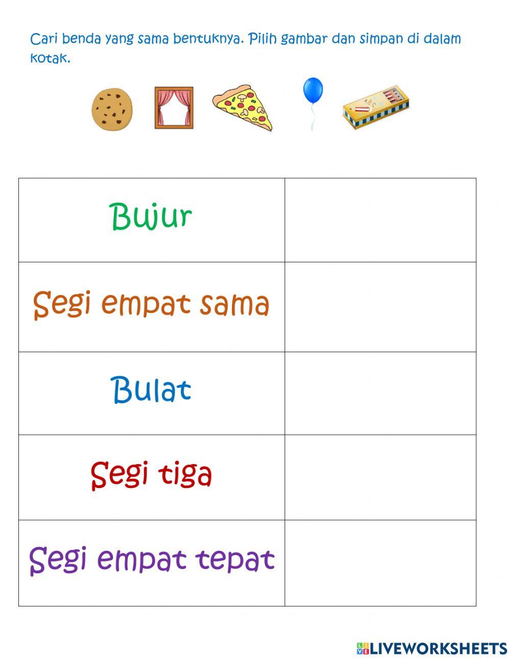 Week 3 Malay: Bentuk (Ulang kaji)