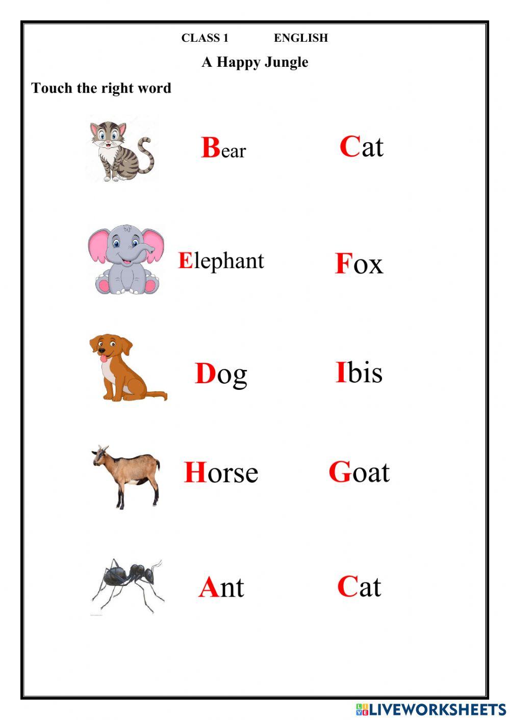 A - I worksheets