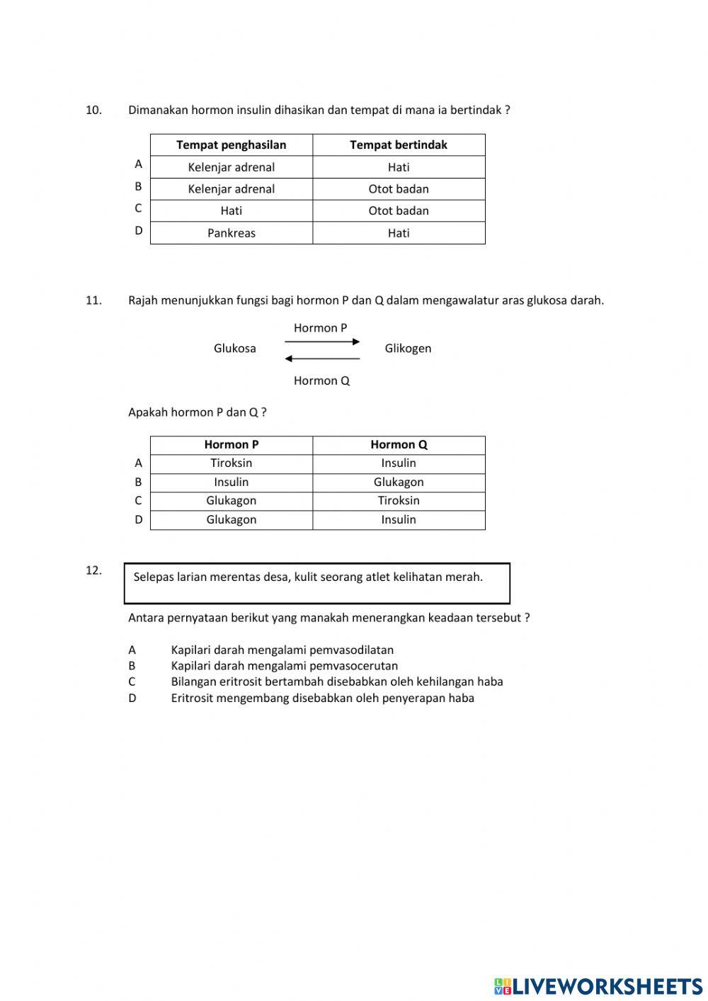Koordinasi dan gerak balas dalam manusia