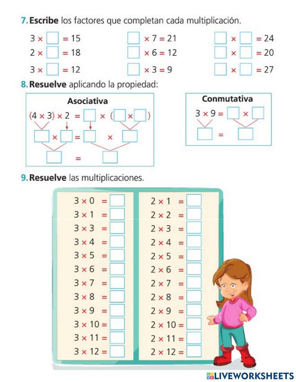Propiedades de la Multiplicación