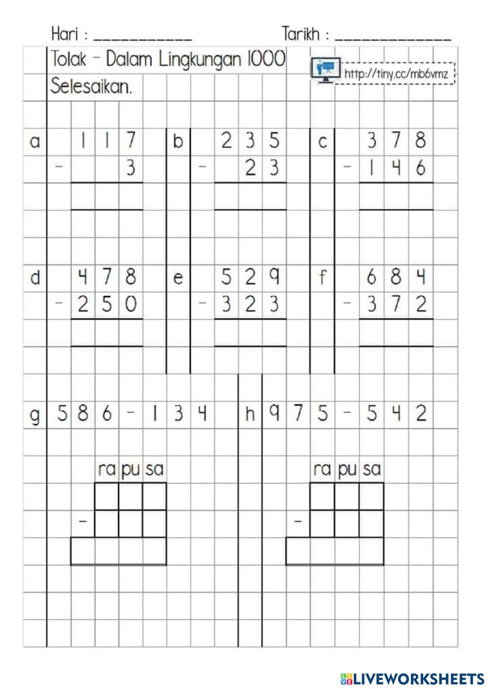 Tolak tanpa kumpul semula