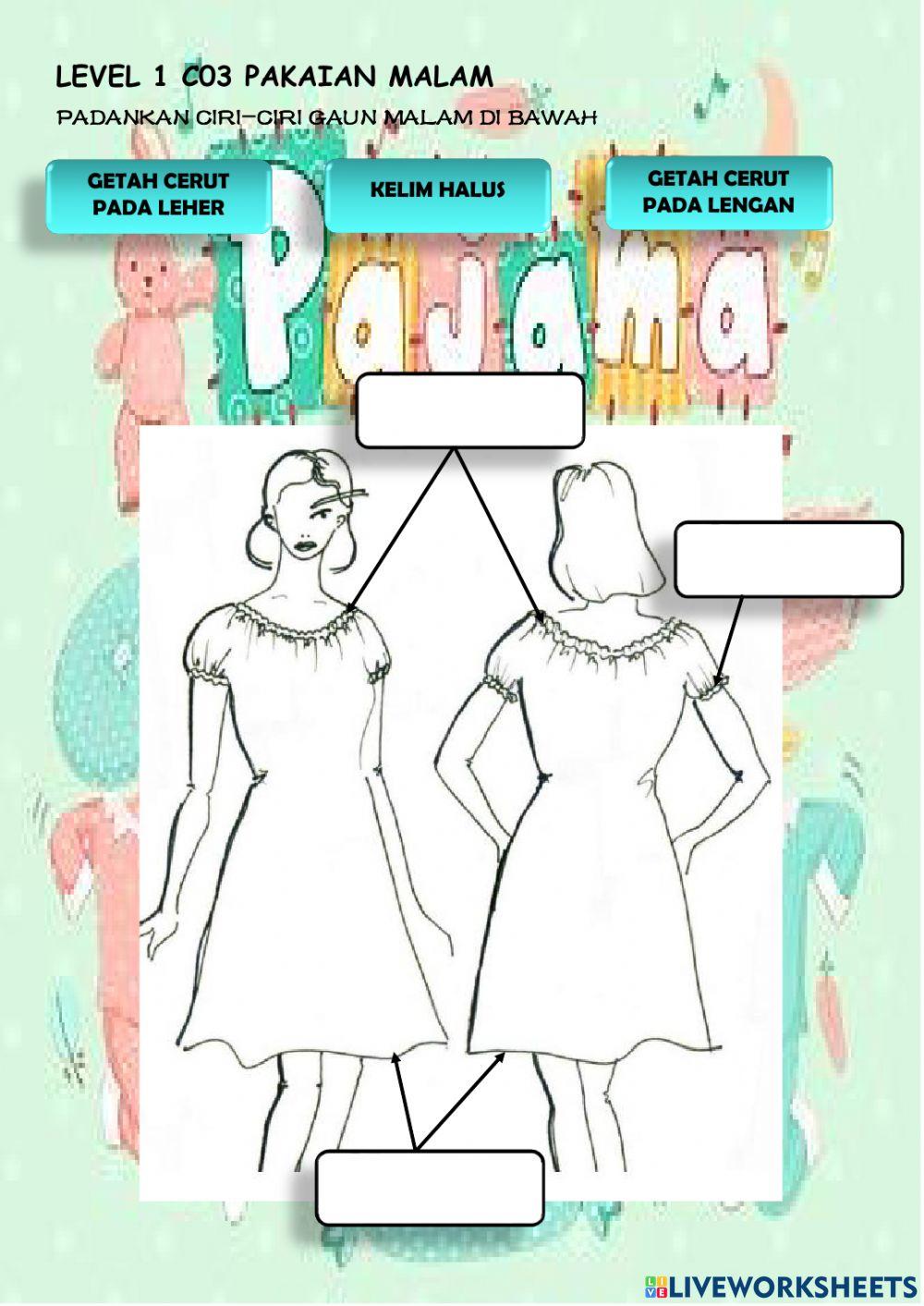 Level 1 c03 pakaian malam