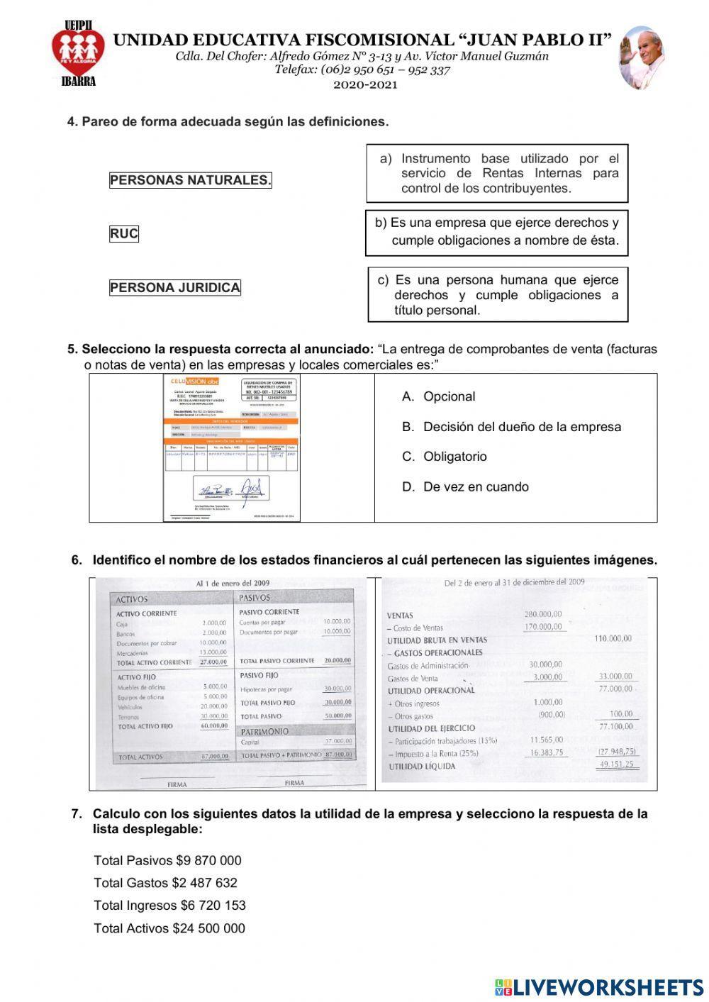 Diagnóstico Emprendimiento 2do BGU