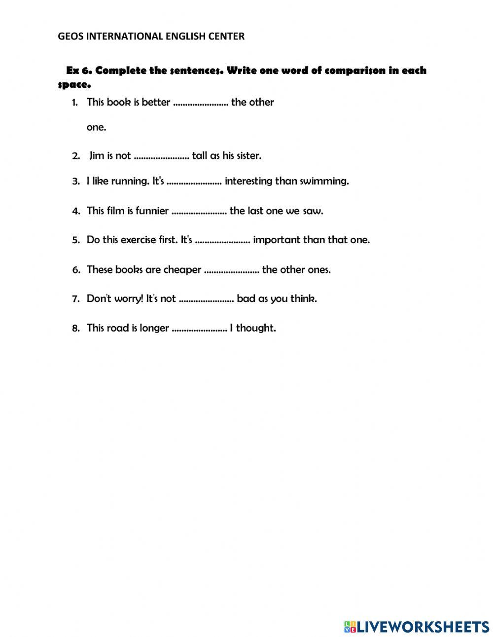 Worksheet 1-Unit 2-Grade 8