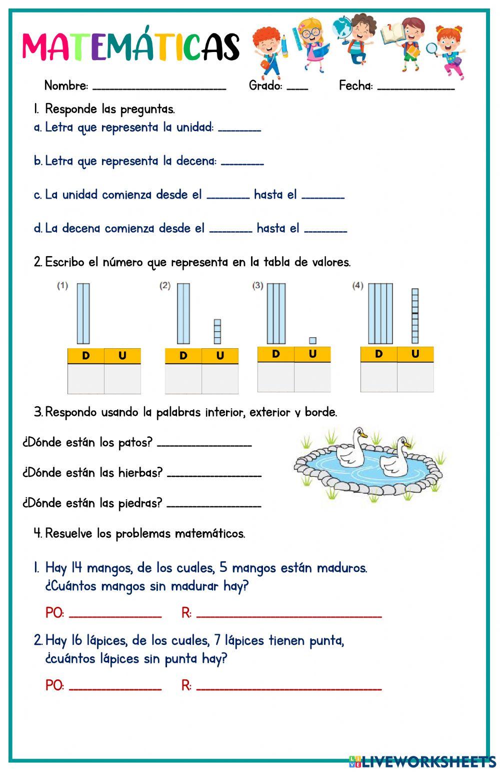 Examen de Matematicas