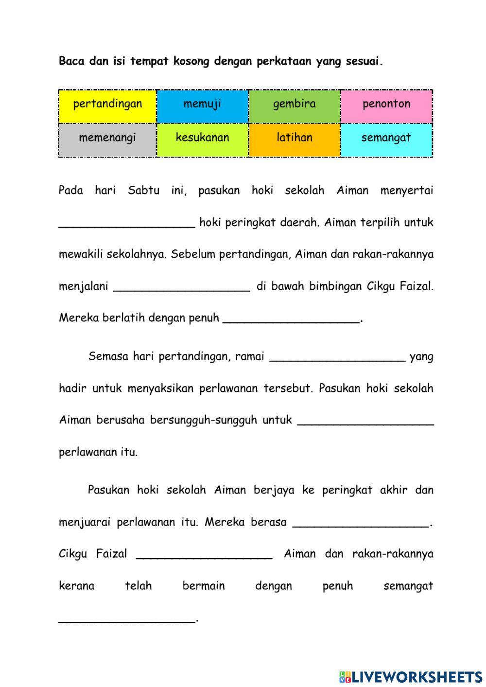 Bahasa Melayu Tahun 3