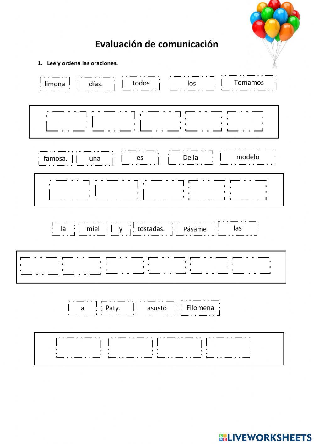 Evaluacion de comunicación