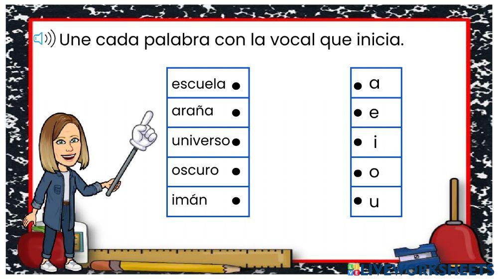 Juguemos con las vocales