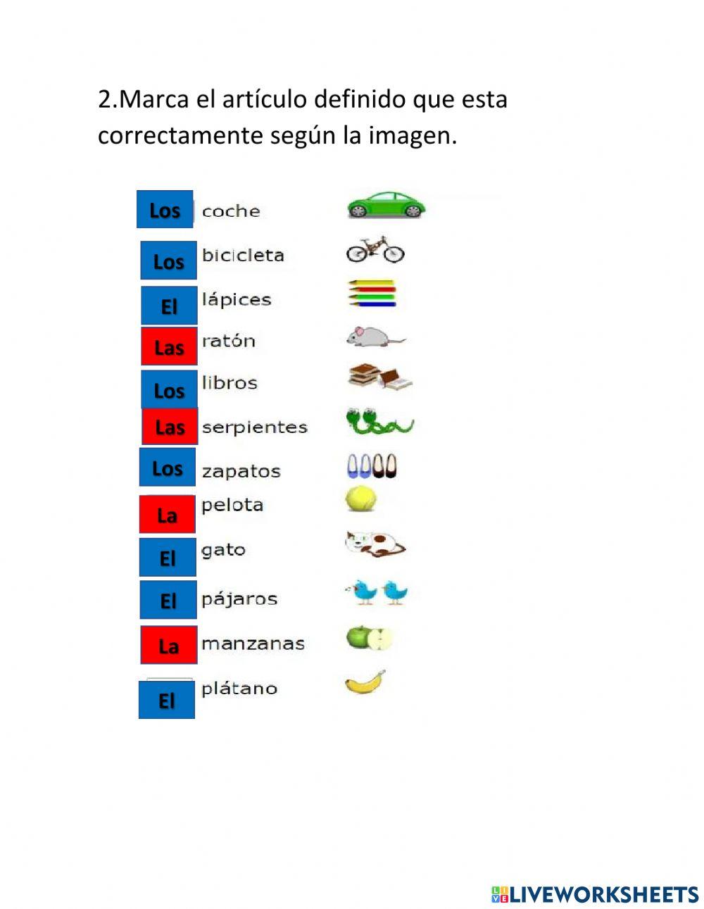Los artículos definidos