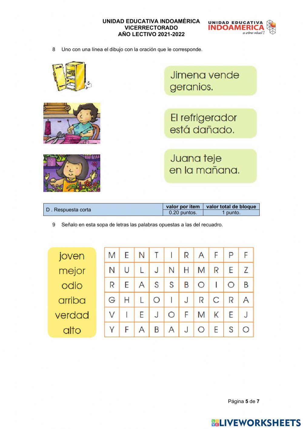 Evaluación Diagnostica leng.