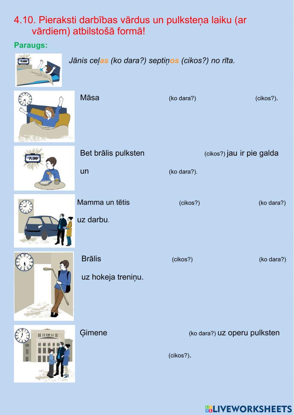 AV-45 (47) + darbības vārdi