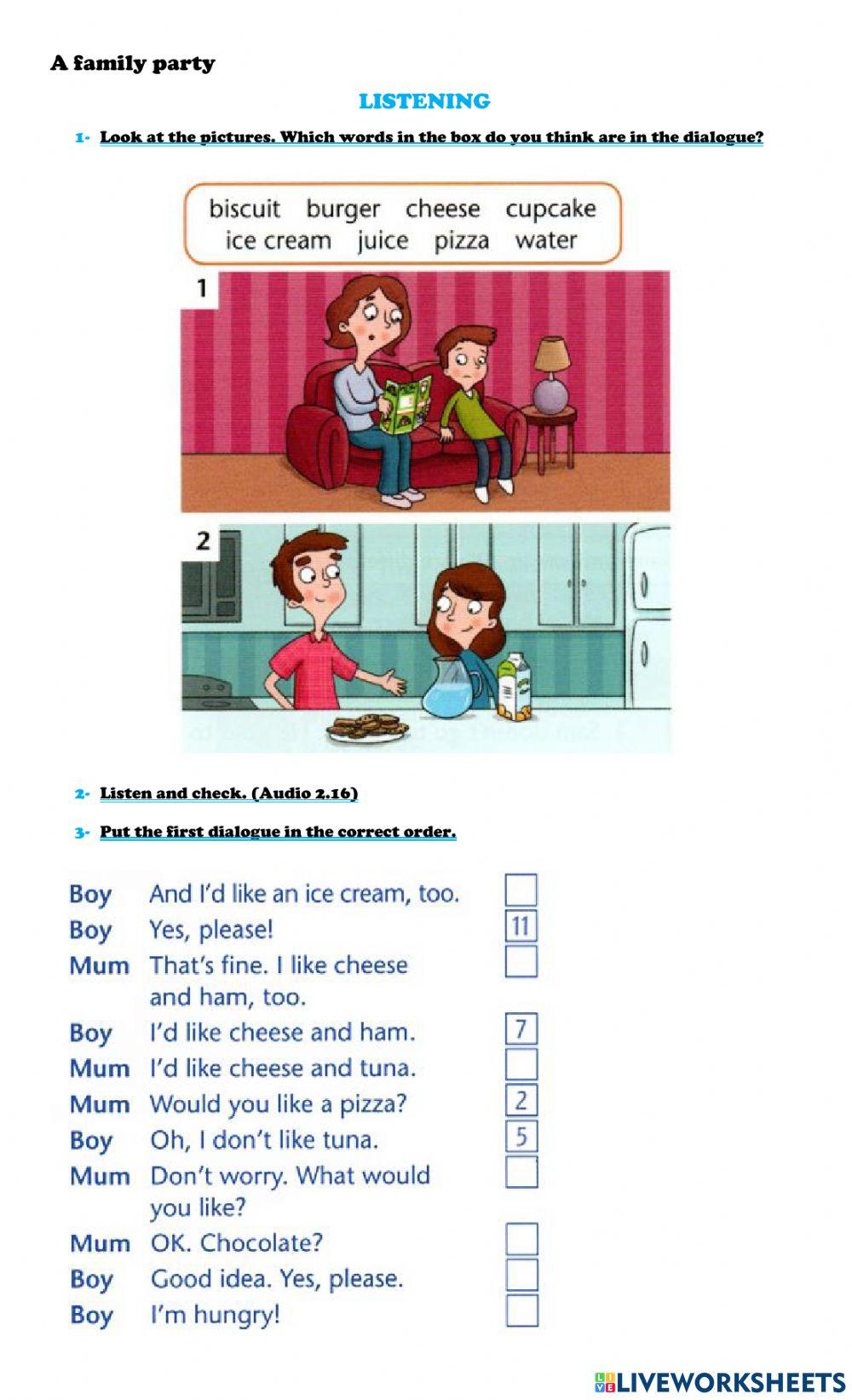 A family party listening