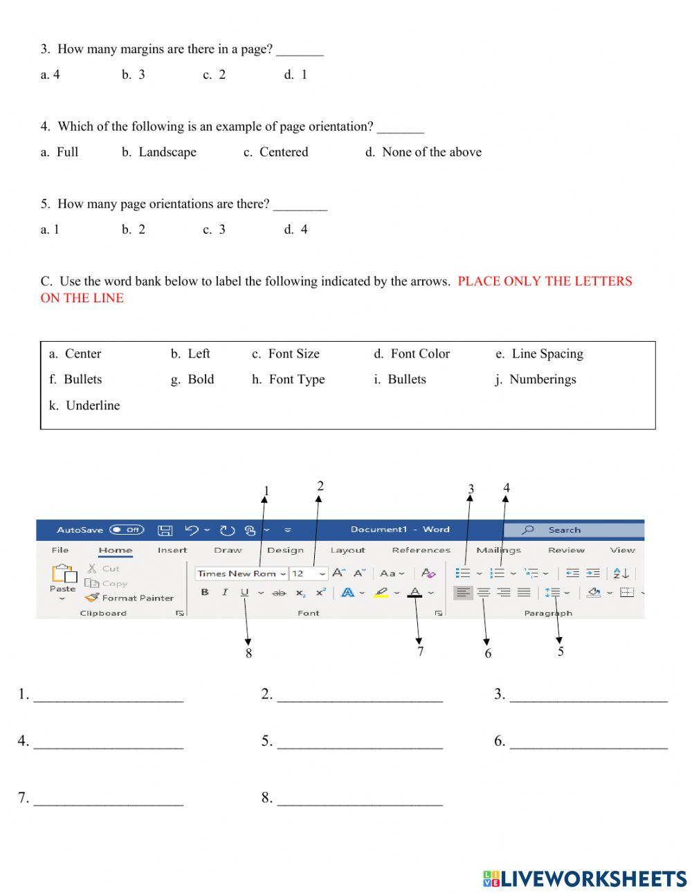 Word revision exercise online exercise for live worksheets
