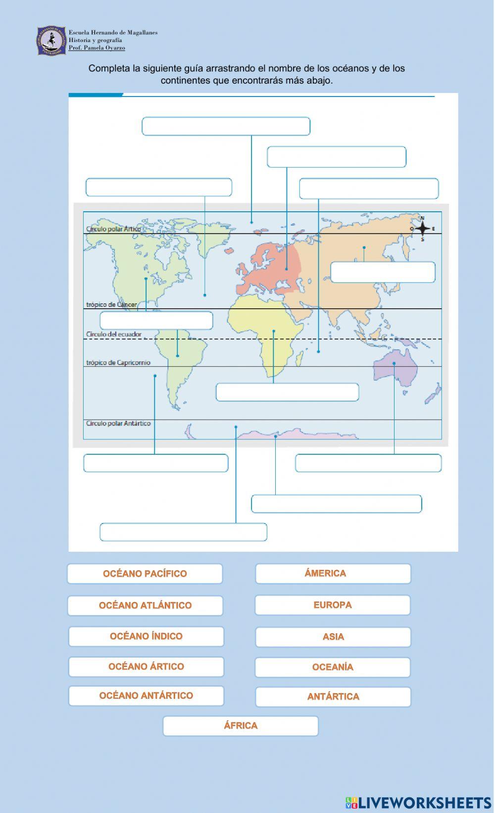 Océanos y continentes