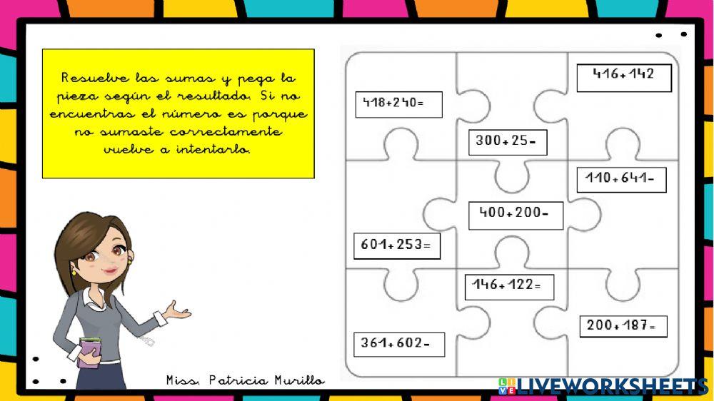 Rompecabezas sumativo