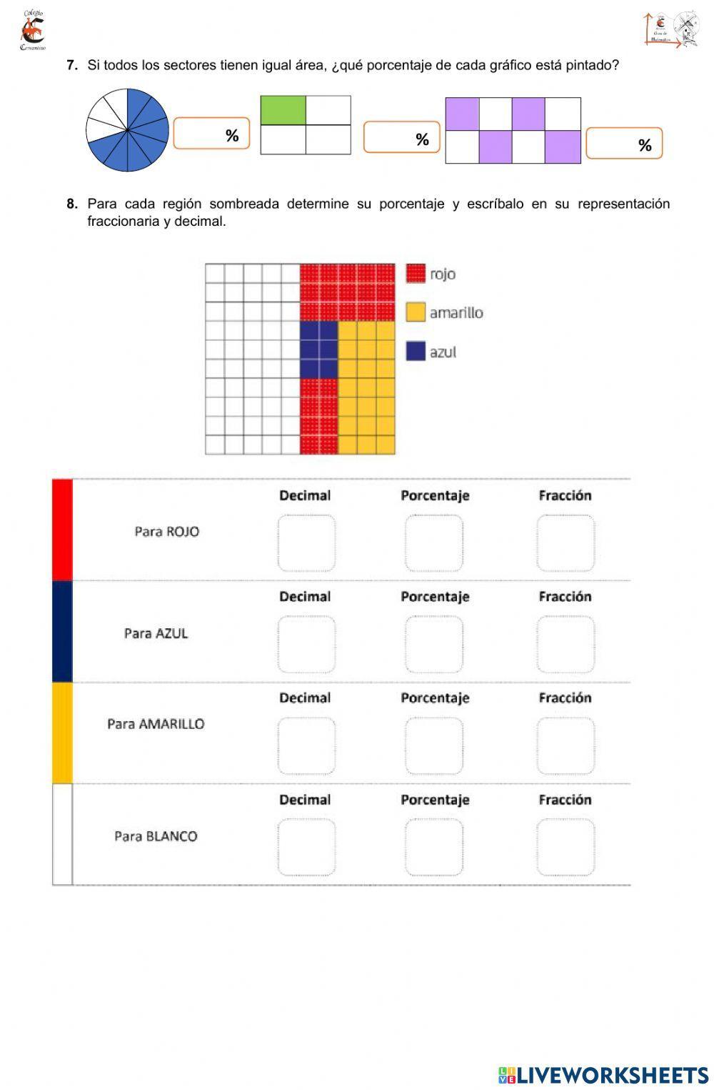 Guía de ejercitación de porcentajes