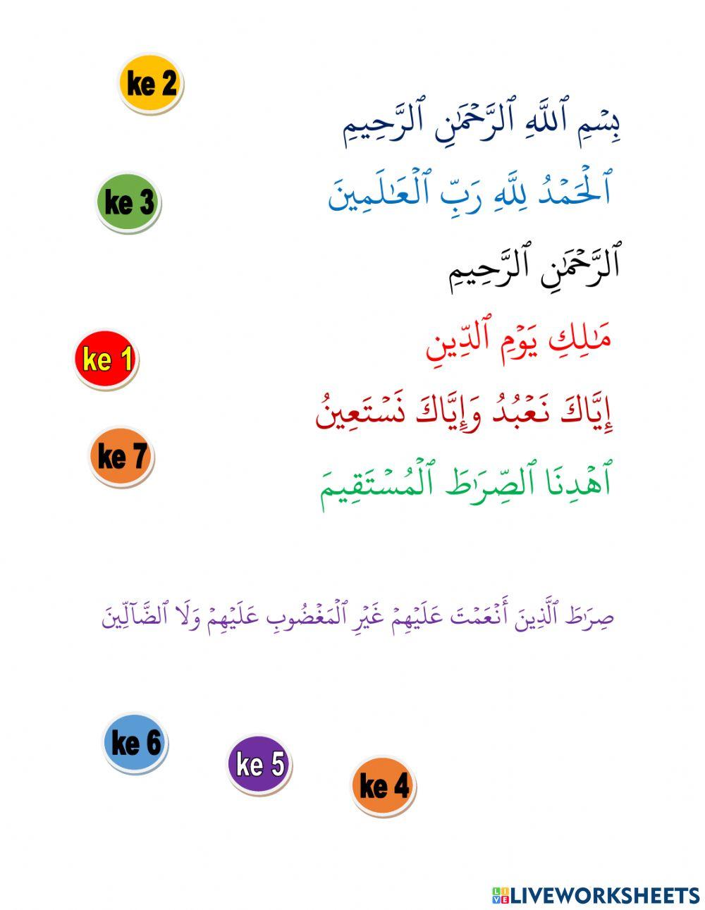 Quizz al fatihah kls 1