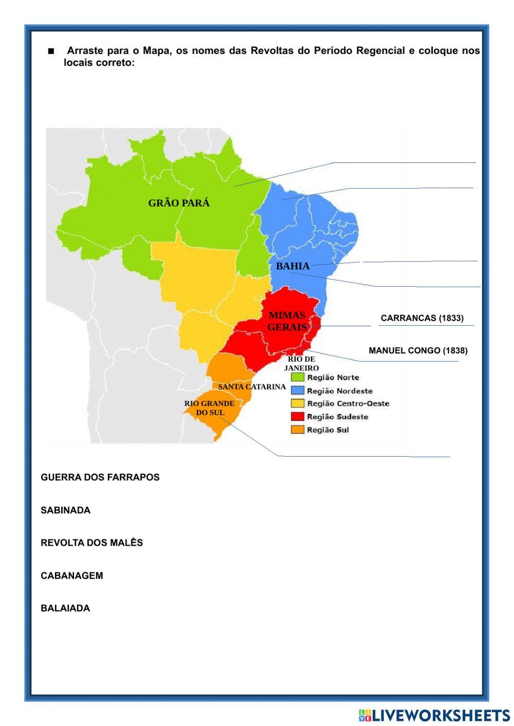 Revoltas do período regencial