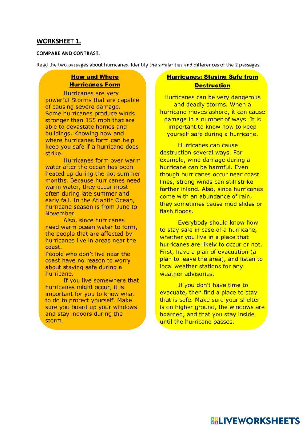 Week 5: Writing (Compare - Contrast)