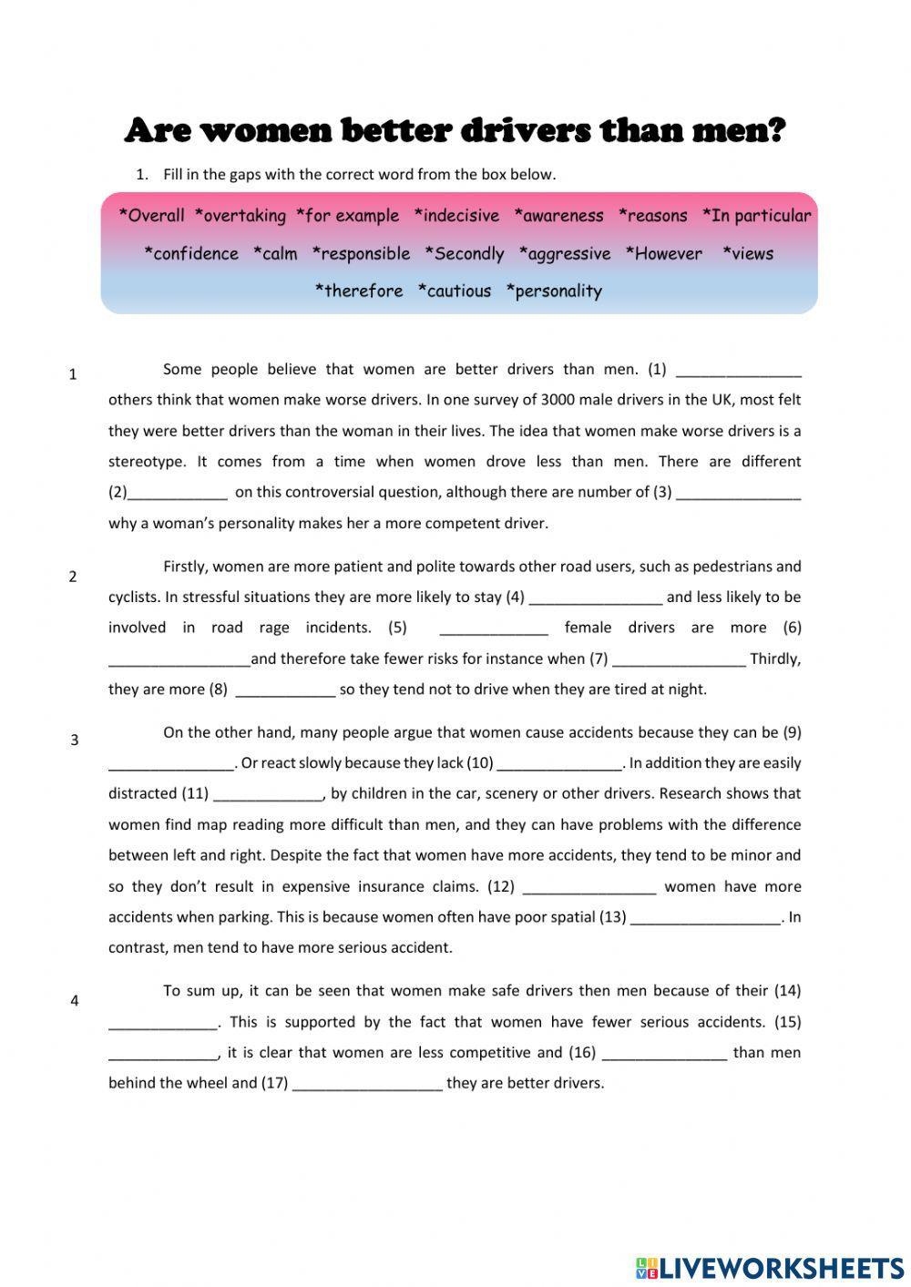 Week 5: Writing Worksheet 2