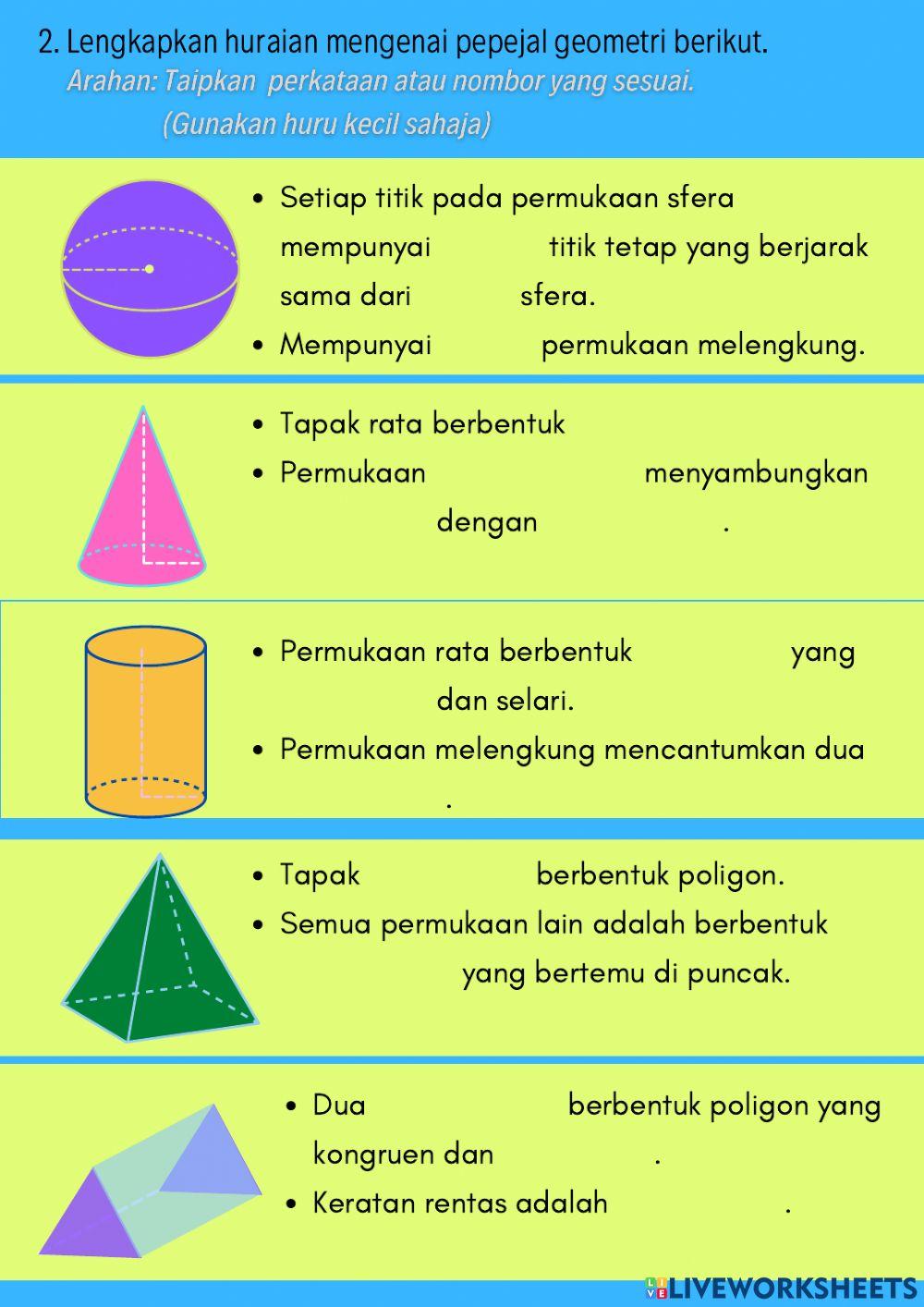 6.1 sifat geometri bentuk geometri 3 dimensi