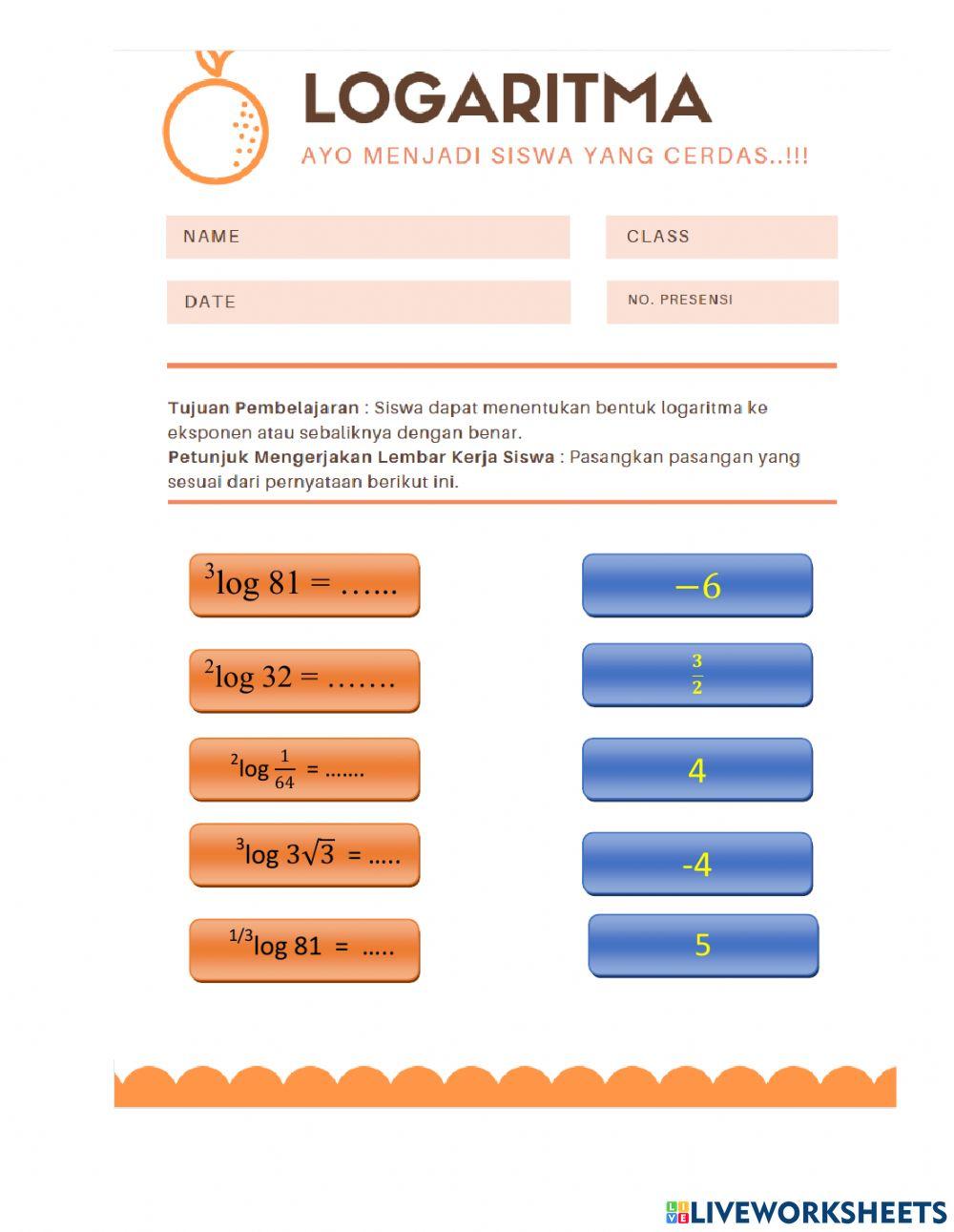 Konsep awal logaritma