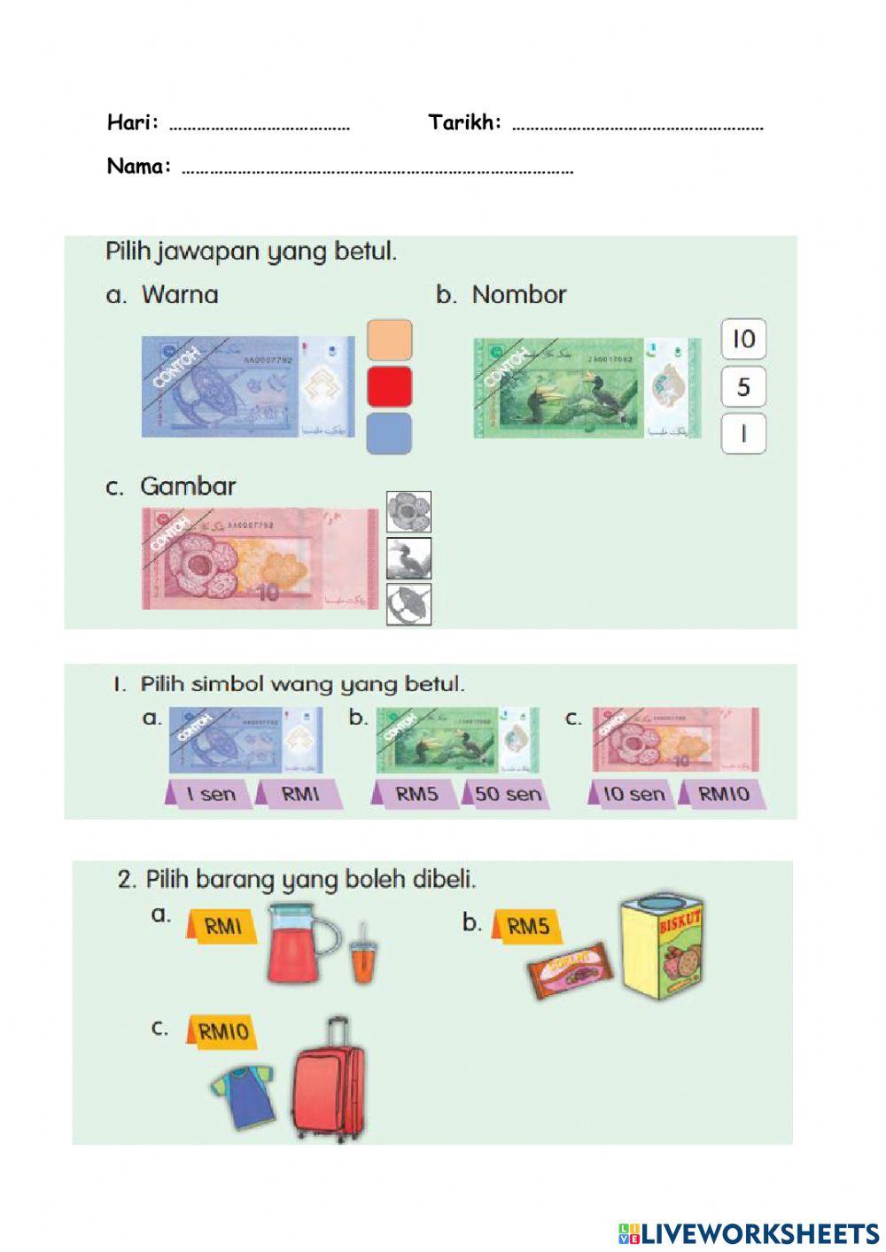Tandakan jawapan yang betul