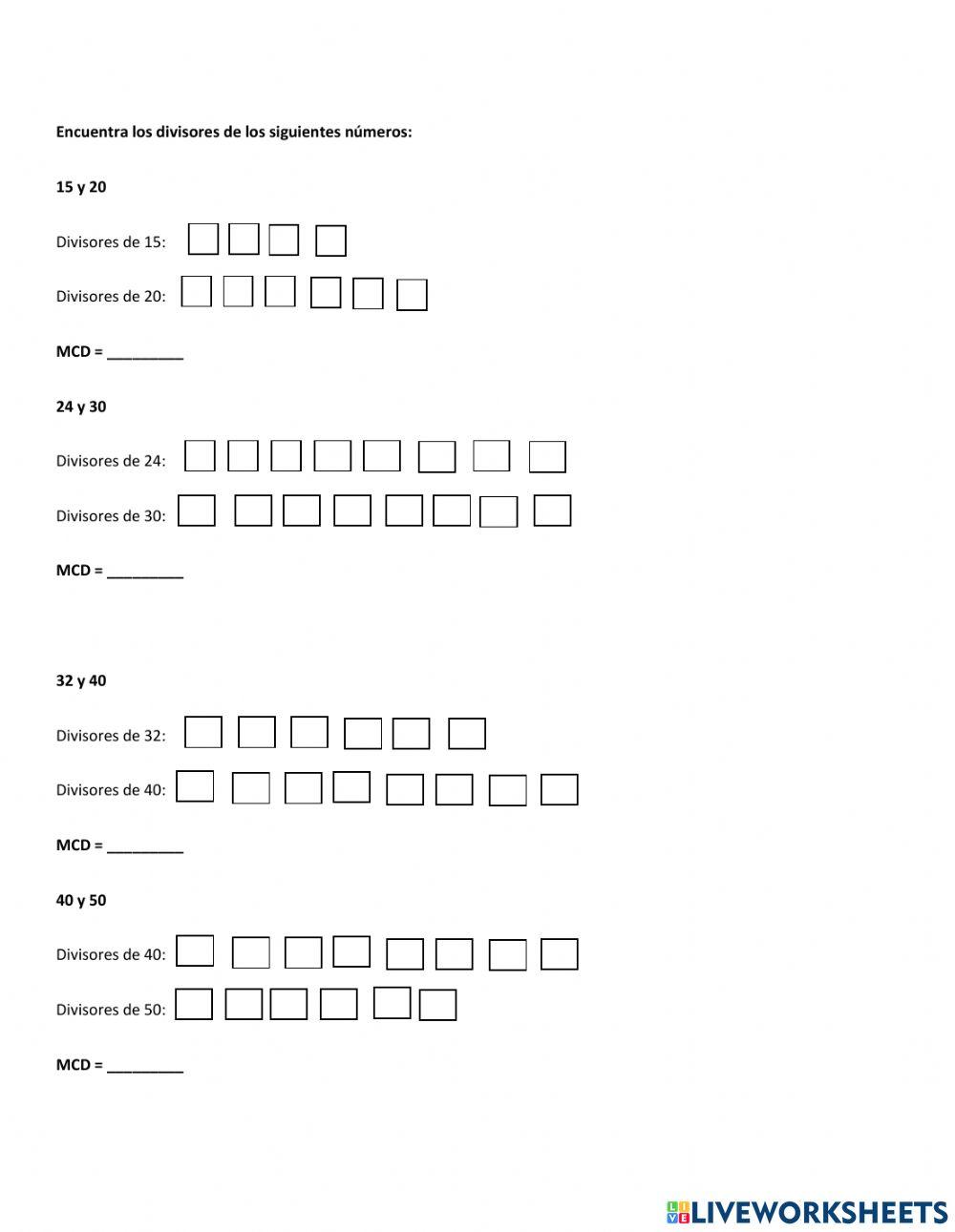 Máximo Común Divisor