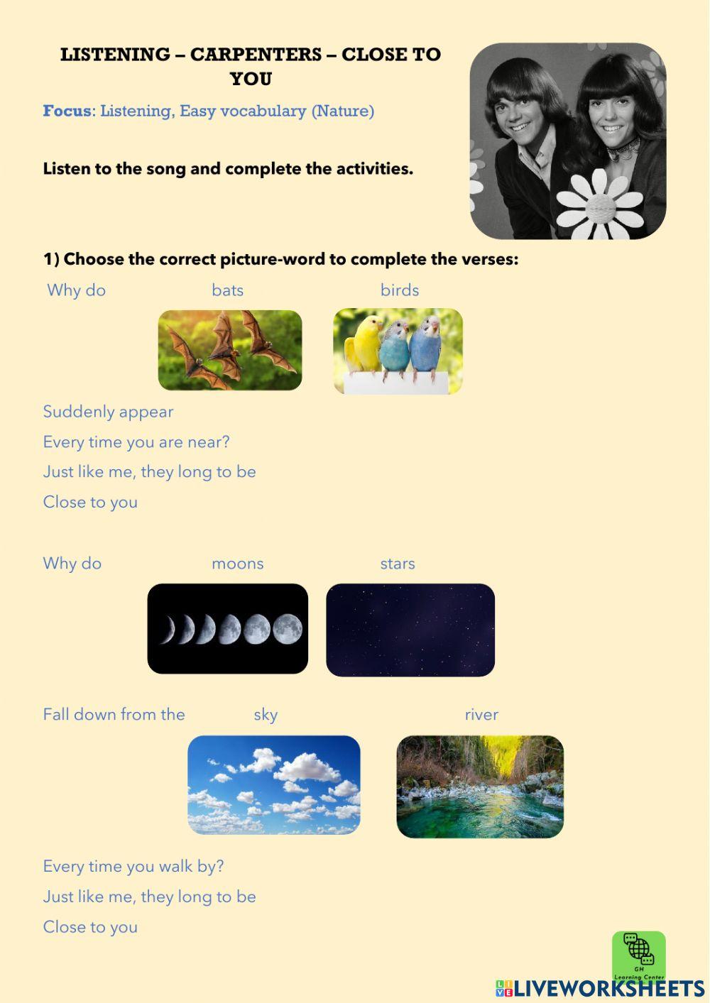 Listening - Carpenters - Close to You