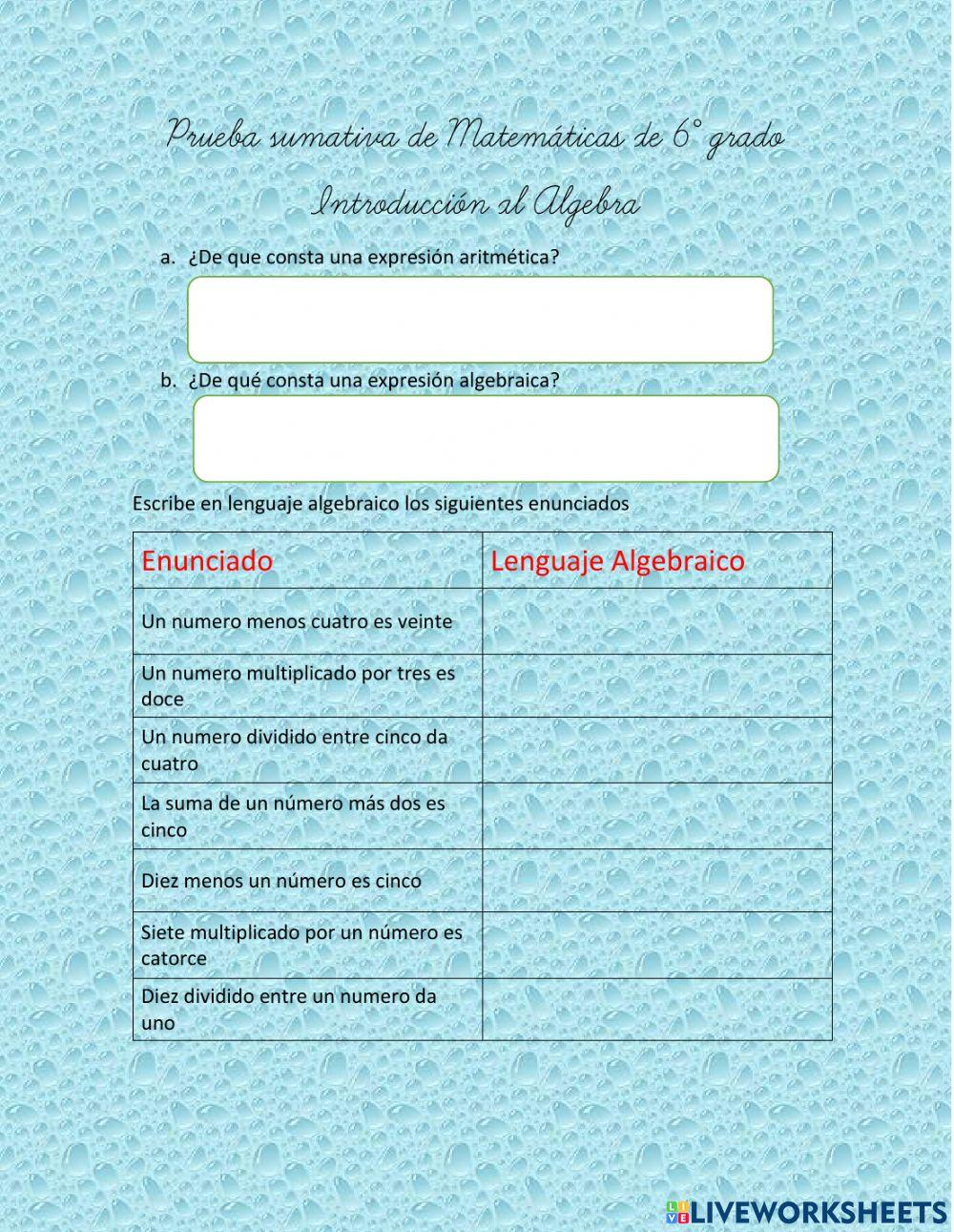 Introduccion al Algebra