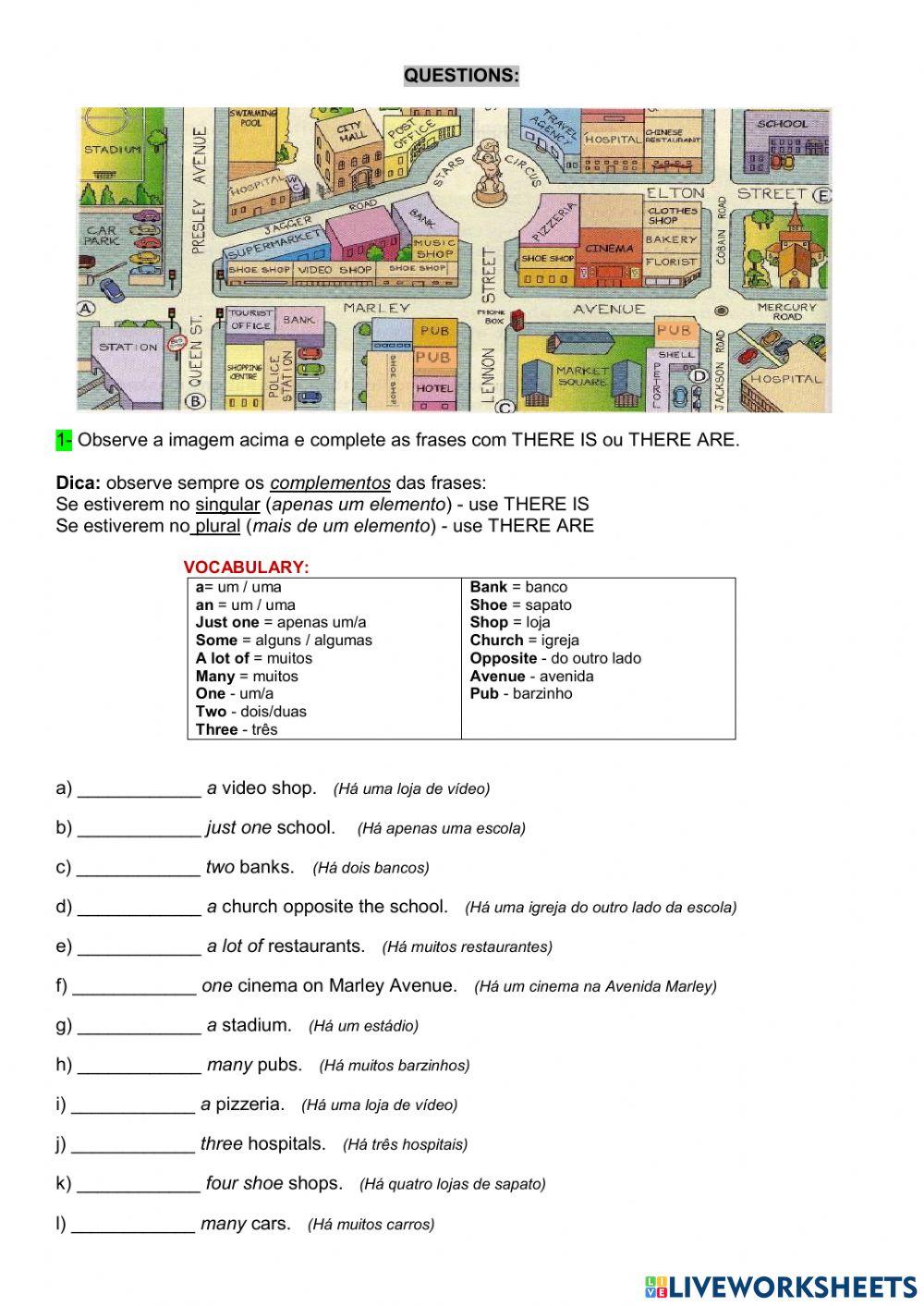 6° ano - INGLÊS - there is-there are -26-08-21