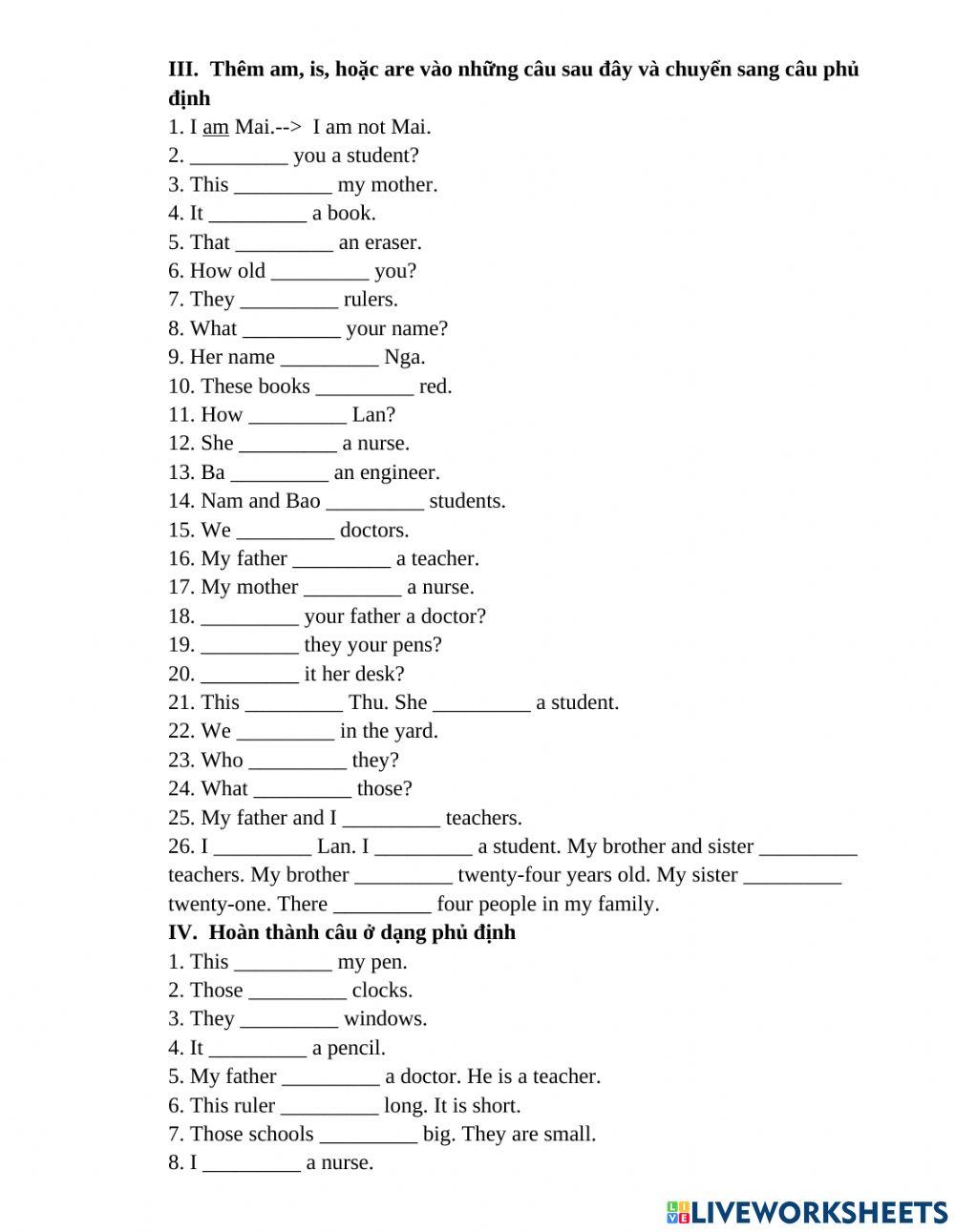 To be in present simple