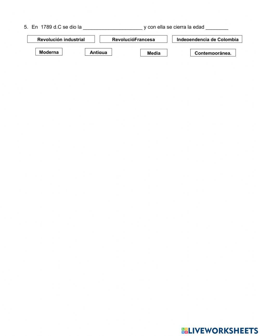 Edades de la historia.