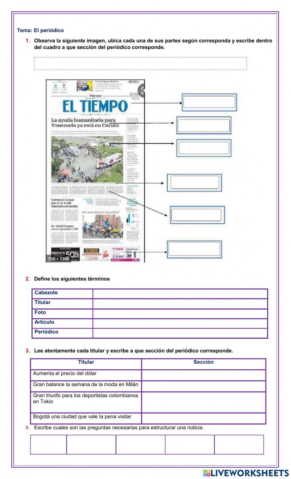 Nivelación  grado quinto- Tercer bimestre