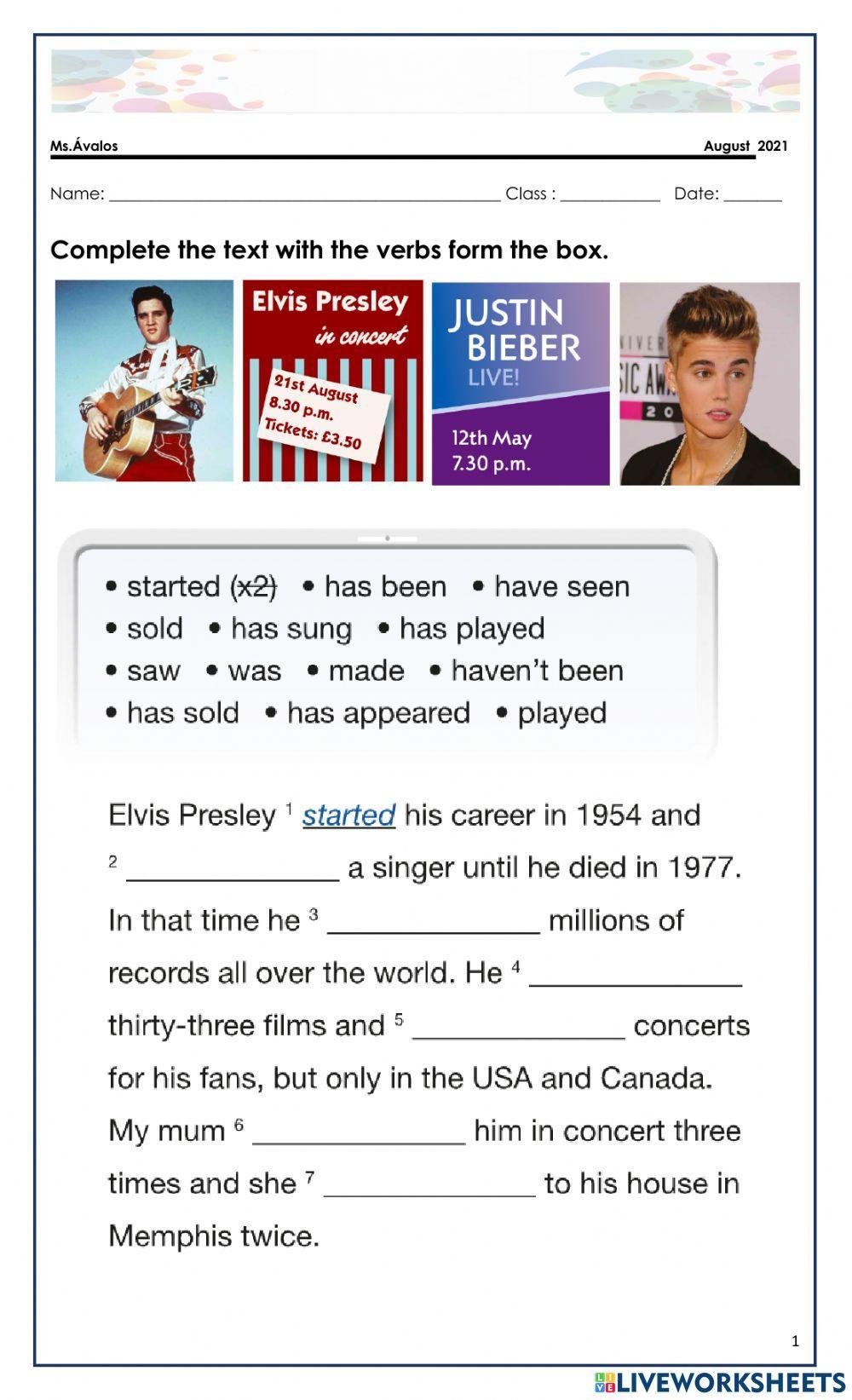Justin Bieber- elvis presley