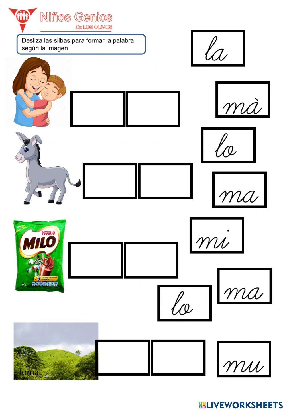 Palabras con M, l Palabras con M, l