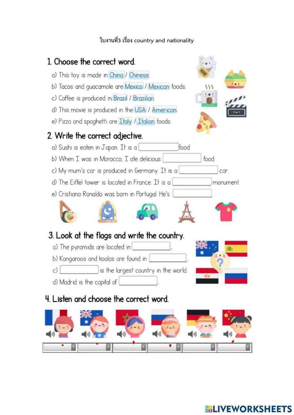 Country and nationality