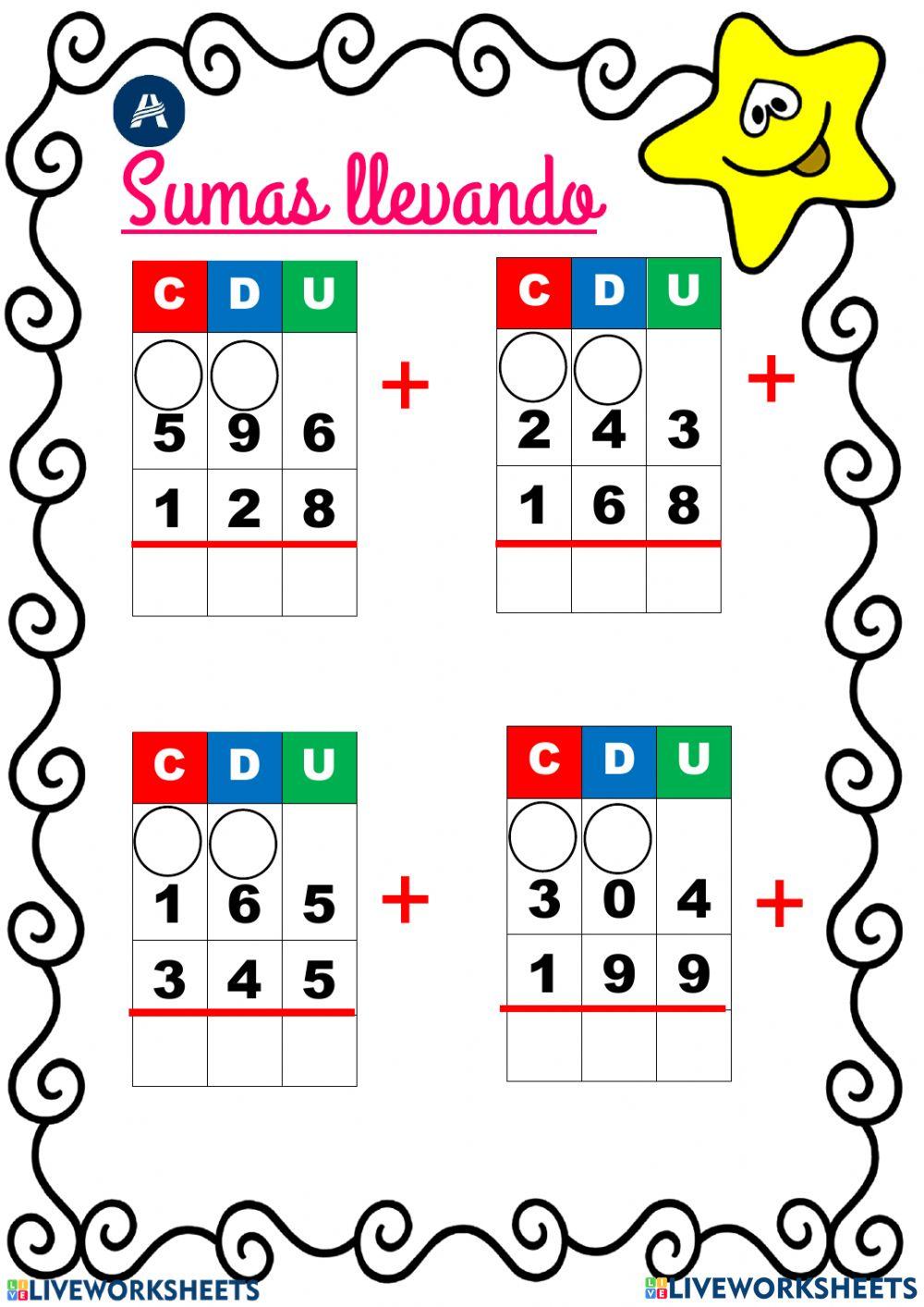 Sumas con reagrupación