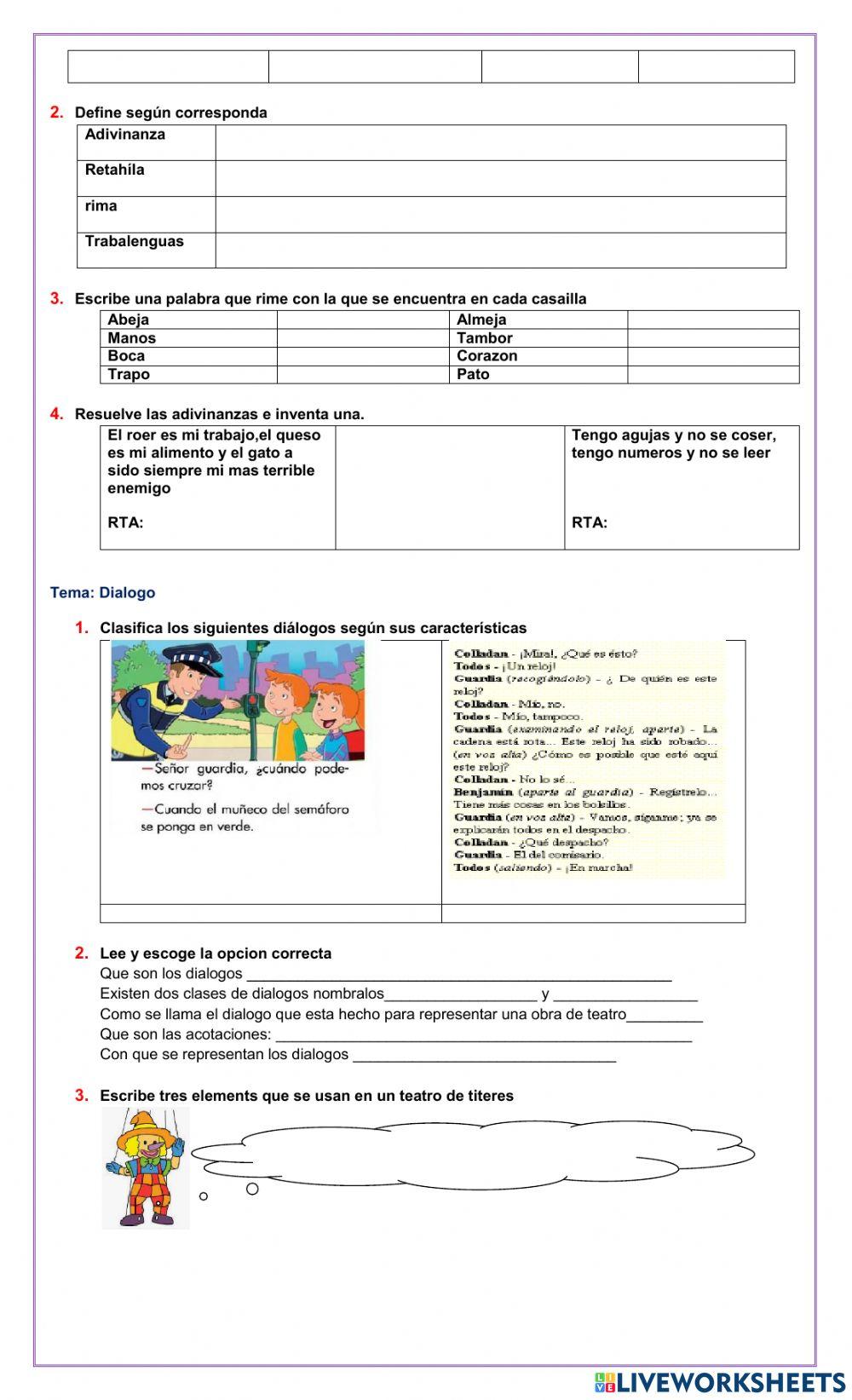 Nivelación grado segundo- Tercer bimestre Nivelación grado segundo- Tercer bimestre