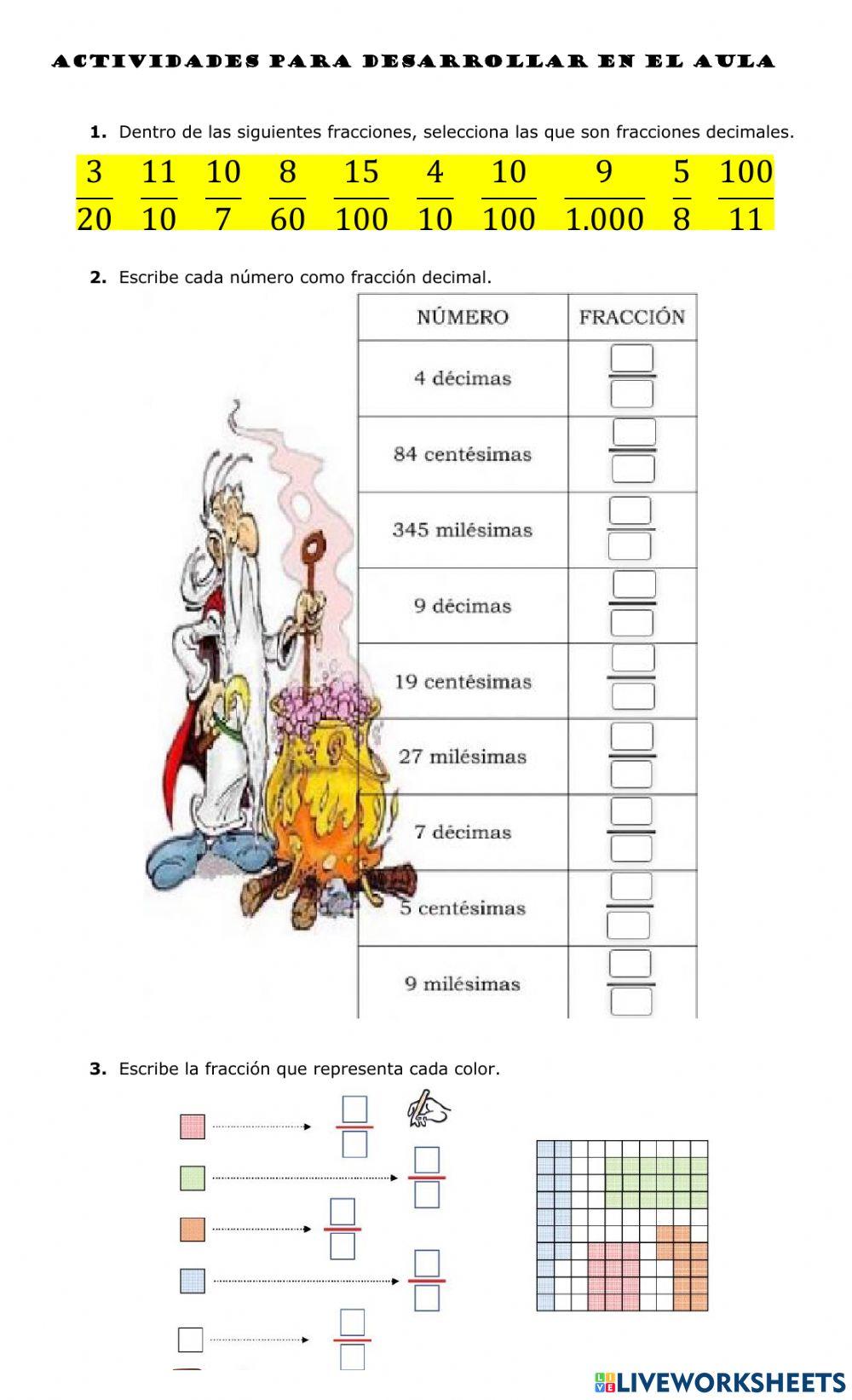 La fracción decimal