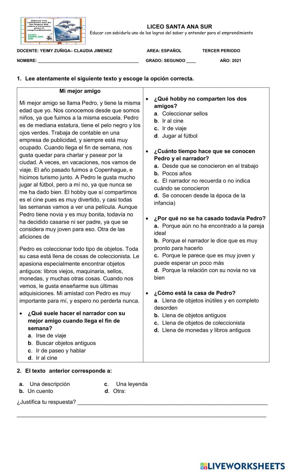Bimestral grado segundo tercer bimestre Bimestral grado segundo tercer bimestre