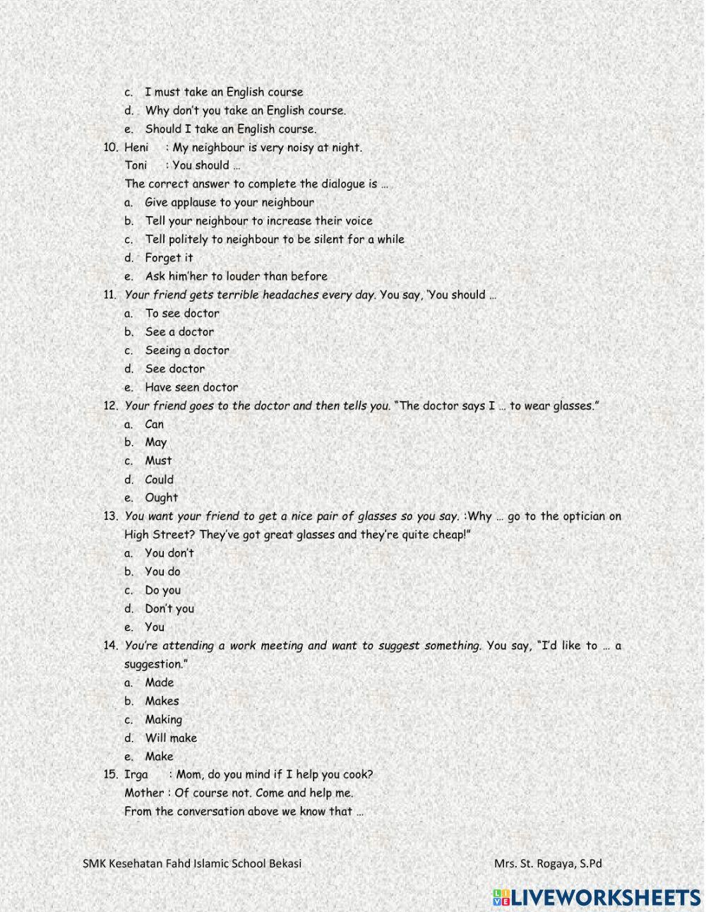 Asking and giving suggestion and offering