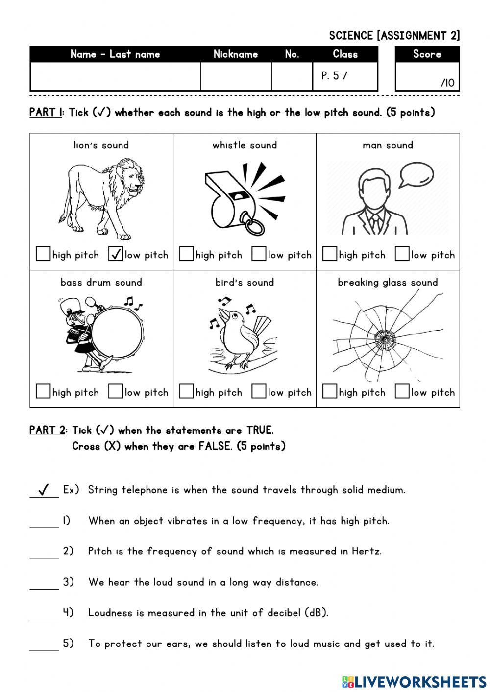 EIS P5 Sciecne Worksheet2