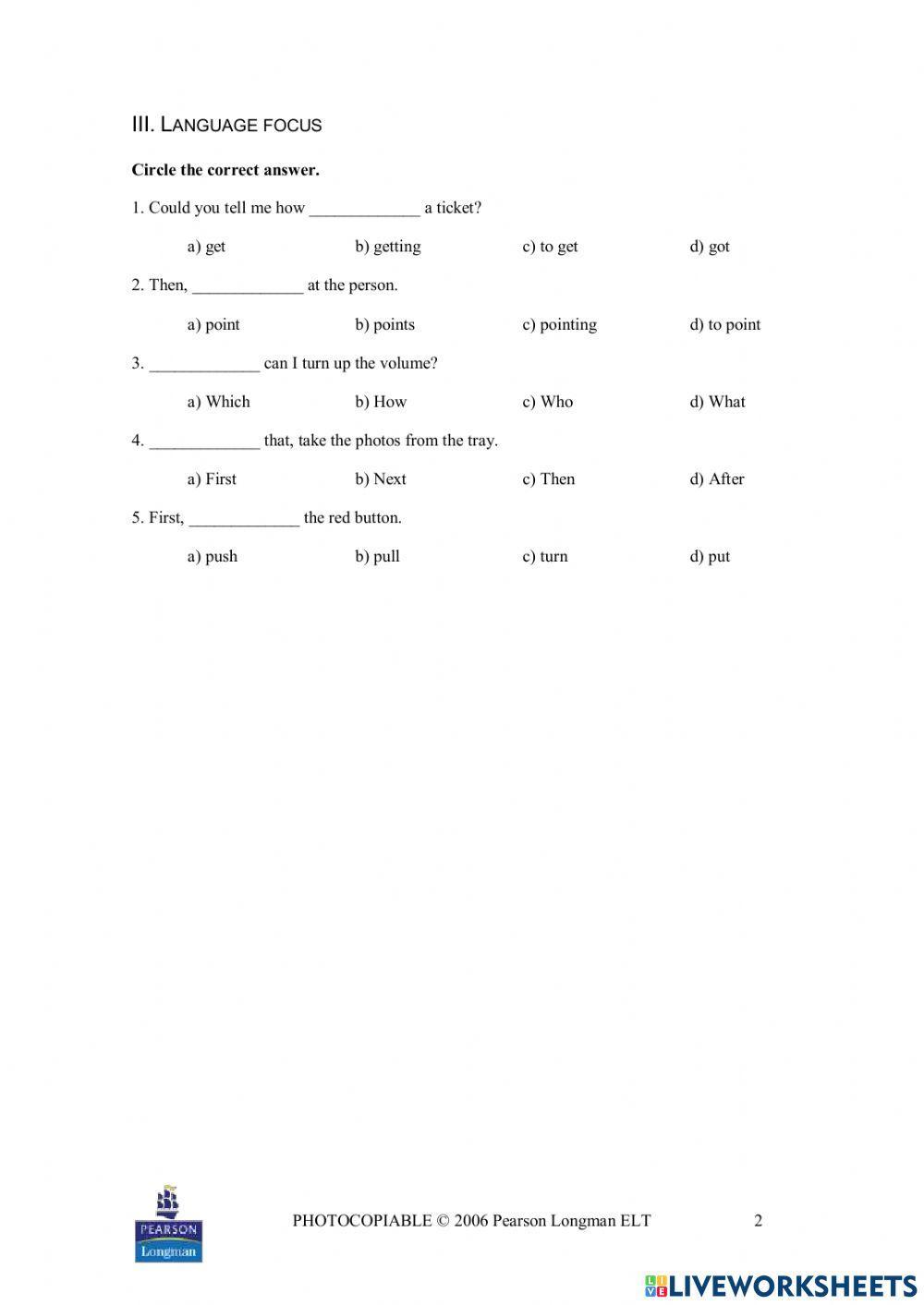 Unit 4 Test Giving Instructions M6