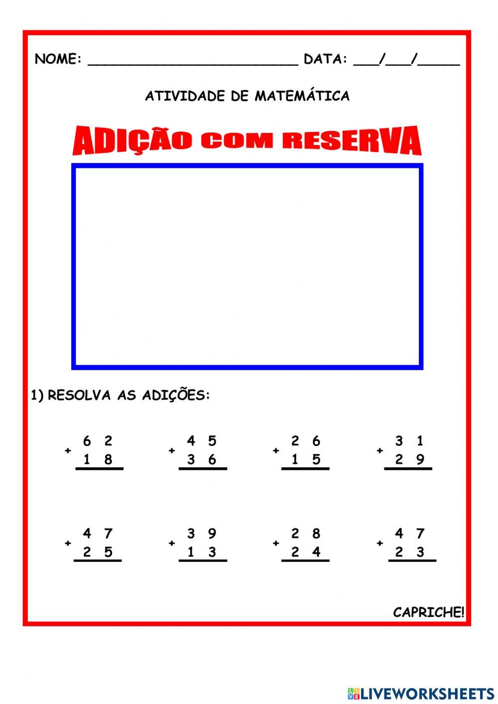 Adição com reserva