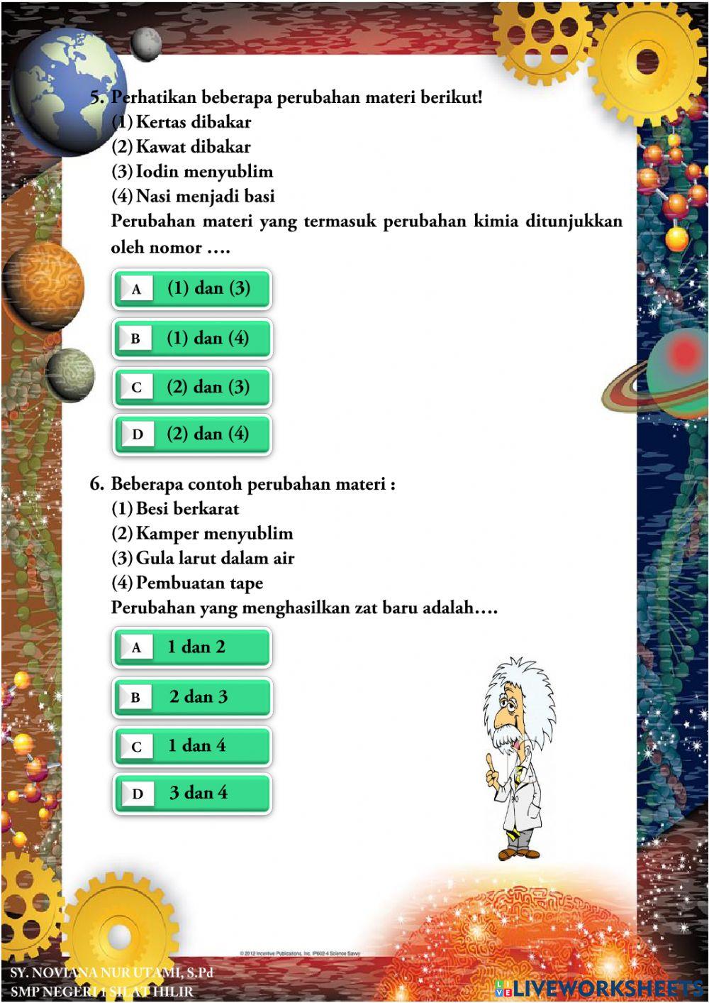 E - LKPD Perubahan Fisika dan Kimia